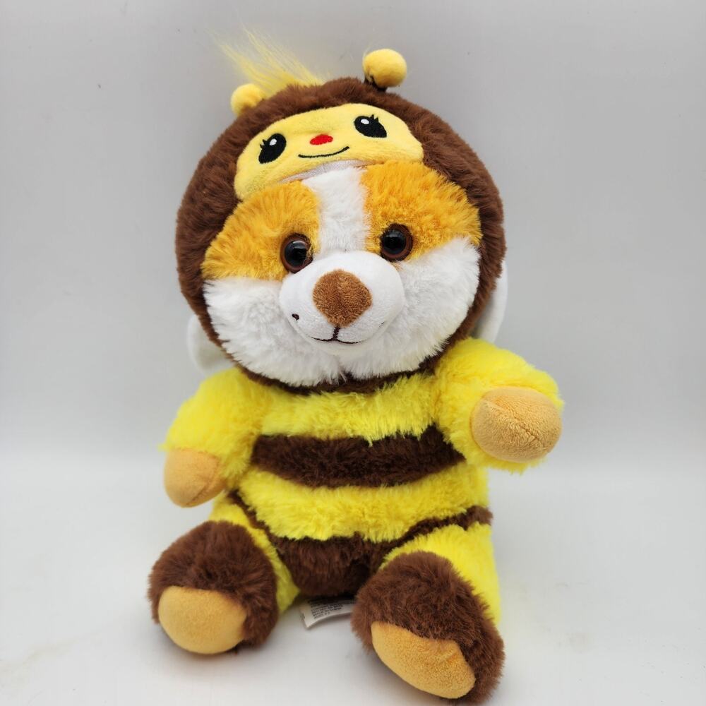 Peek-A-Boo Disguisimals Benny Bee Corgi Plush Stuffed Animal 10" Dog Kawaii Twee